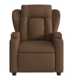 Fauteuil de massage inclinable Marron Tissu