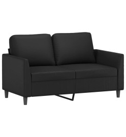 Ensemble de canapés 2 pcs avec coussins Noir Similicuir