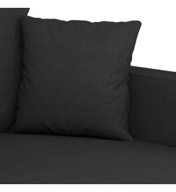 Ensemble de canapés 3 pcs avec coussins Noir Tissu