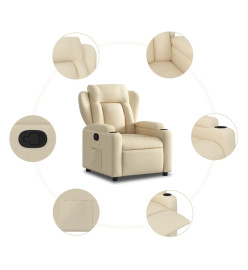 Fauteuil inclinable Crème Tissu