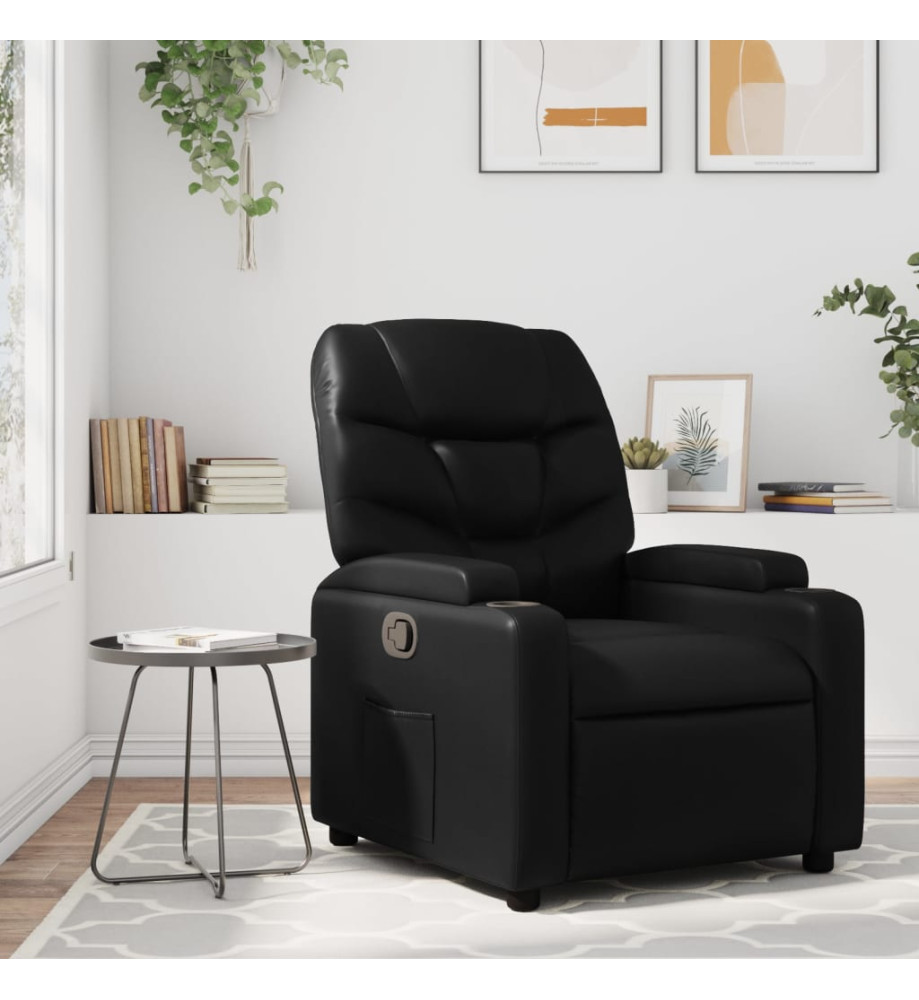 Fauteuil inclinable Noir Similicuir