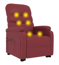 Fauteuil de massage Rouge bordeaux Similicuir