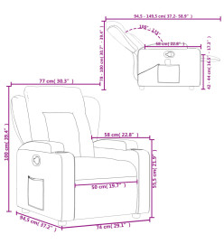 Fauteuil inclinable Marron Similicuir