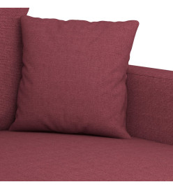 Canapé à 2 places Rouge bordeaux 140 cm Tissu