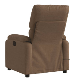 Fauteuil de massage inclinable Marron Tissu