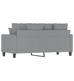 Canapé à 2 places Gris clair 140 cm Tissu