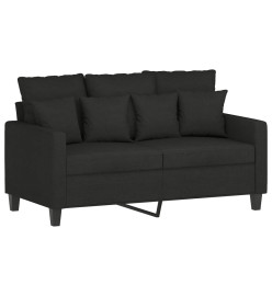 Ensemble de canapés 2 pcs avec coussins Noir Tissu