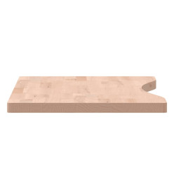 Dessus de bureau 80x(36-40)x2,5 cm bois massif de hêtre