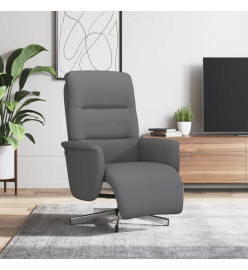 Fauteuil inclinable avec repose-pieds gris foncé tissu