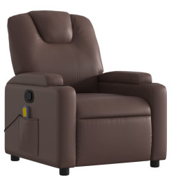 Fauteuil de massage inclinable Marron Similicuir