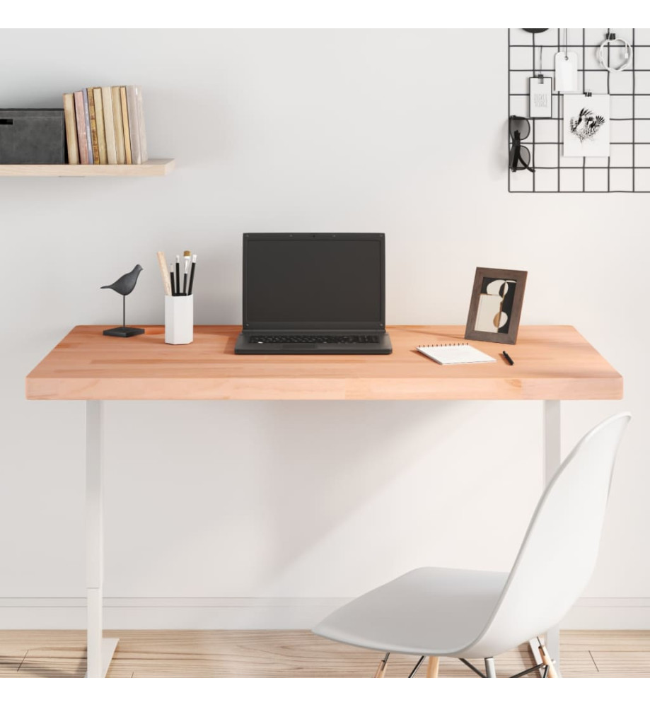 Dessus de bureau 110x60x4 cm bois massif de hêtre