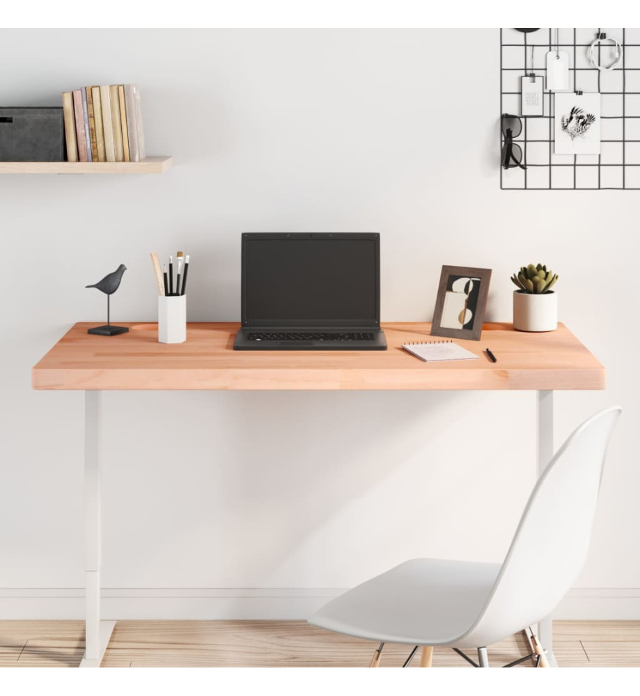 Dessus de bureau 110x55x4 cm bois massif de hêtre