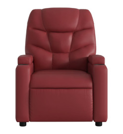 Fauteuil de massage inclinable Rouge bordeaux Similicuir