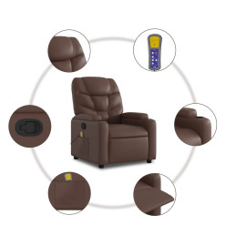 Fauteuil de massage inclinable Marron Similicuir