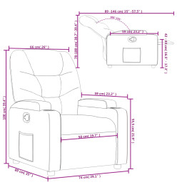 Fauteuil inclinable Noir Tissu