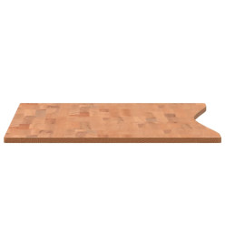 Dessus de bureau 110x(55-60)x1,5 cm bois massif de hêtre