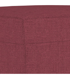 Ensemble de canapés 4 pcs avec coussins rouge bordeaux tissu