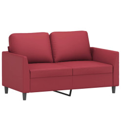 Ensemble de canapés 4 pcs et coussins Rouge bordeaux Similicuir