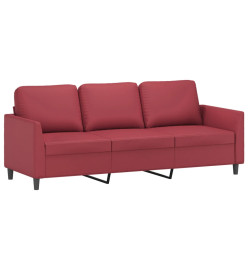 Ensemble de canapés 4 pcs et coussins Rouge bordeaux Similicuir