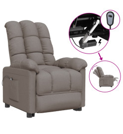 Fauteuil inclinable électrique Taupe Tissu