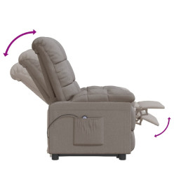 Fauteuil inclinable électrique Taupe Tissu