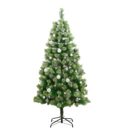 Sapin de Noël artificiel articulé 300 LED et boules 210 cm