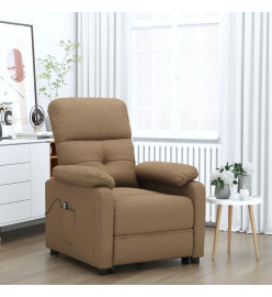 Fauteuil inclinable électrique Marron Tissu