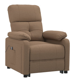 Fauteuil inclinable électrique Marron Tissu