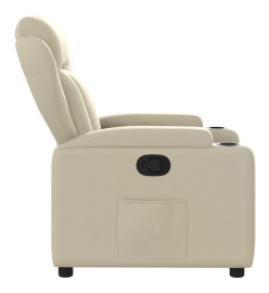 Fauteuil inclinable Crème Similicuir