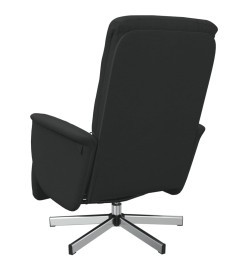 Fauteuil inclinable de massage avec repose-pieds noir tissu