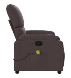 Fauteuil de massage inclinable Marron foncé Tissu