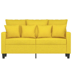 Canapé à 2 places Jaune clair 120 cm Tissu