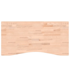 Dessus de bureau 100x(45-50)x2,5 cm bois massif de hêtre