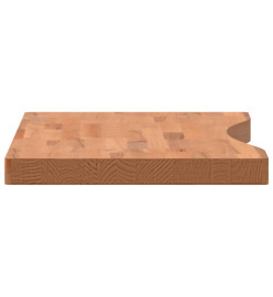 Dessus de bureau 80x(36-40)x4 cm bois massif de hêtre