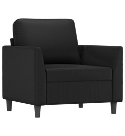 Ensemble de canapés 3 pcs avec coussins Noir Similicuir