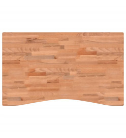 Dessus de bureau 100x(55-60)x1,5 cm bois massif de hêtre