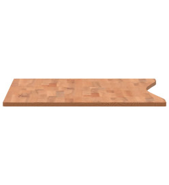 Dessus de bureau 100x(55-60)x1,5 cm bois massif de hêtre