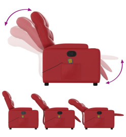 Fauteuil de massage inclinable rouge similicuir