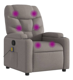 Fauteuil de massage inclinable Taupe Tissu