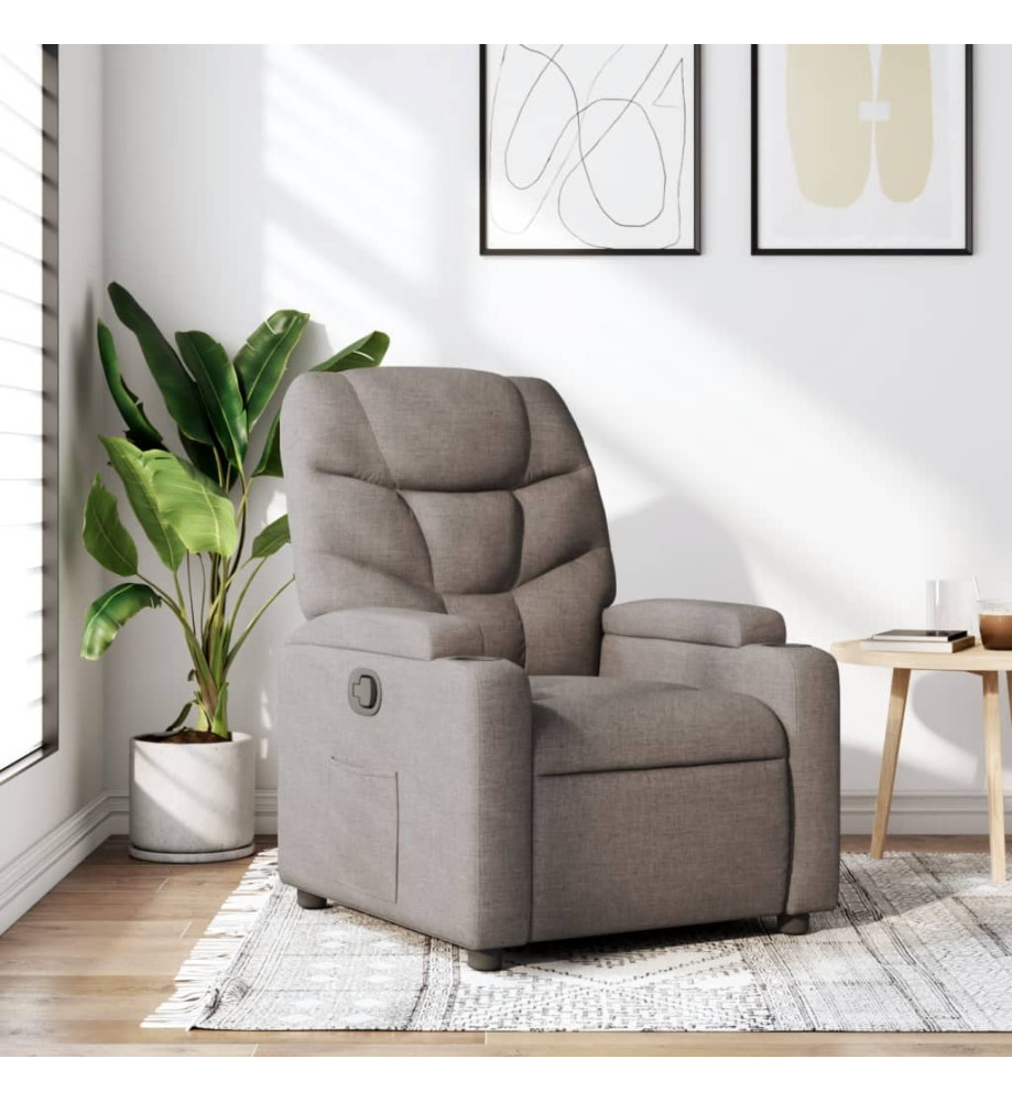 Fauteuil inclinable Taupe Tissu