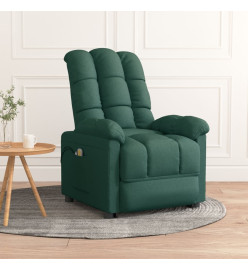 Fauteuil électrique de massage Vert foncé Tissu