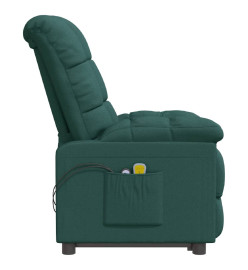 Fauteuil électrique de massage Vert foncé Tissu