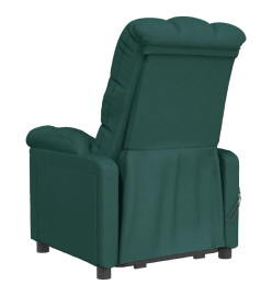 Fauteuil électrique de massage Vert foncé Tissu