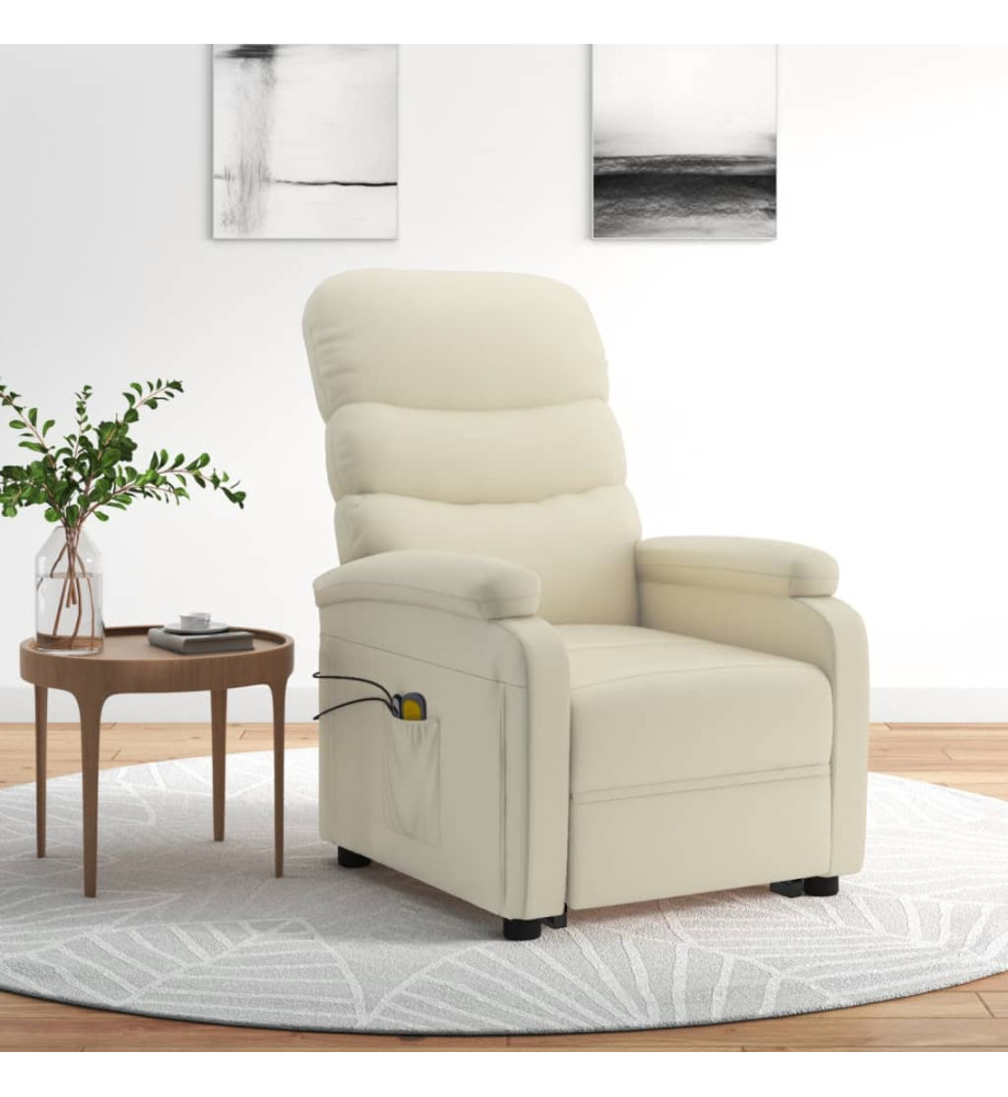 Fauteuil de massage Crème Similicuir