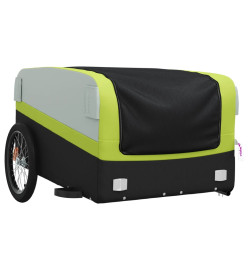 Remorque pour vélo noir et vert 45 kg fer