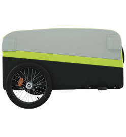 Remorque pour vélo noir et vert 45 kg fer