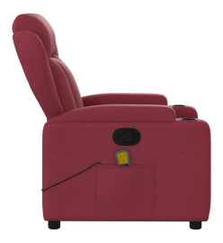 Fauteuil de massage inclinable Rouge bordeaux Tissu