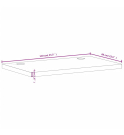 Dessus de bureau 110x60x4 cm bois massif de hêtre