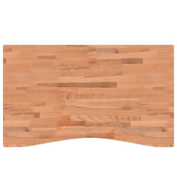 Dessus de bureau 100x(55-60)x4 cm bois massif de hêtre