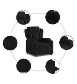 Fauteuil inclinable Noir Tissu